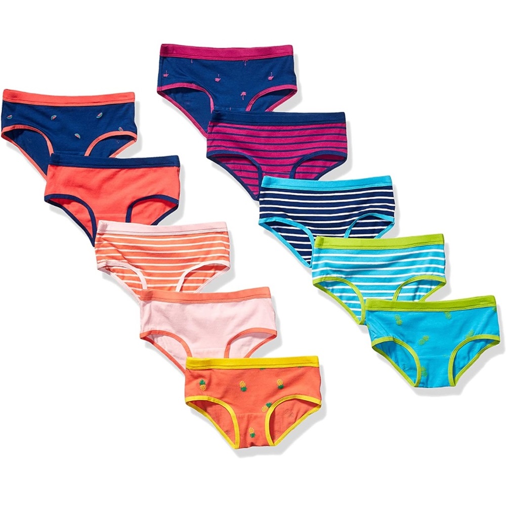 NWT✨ Amazon Essentials Girls' Hipster Underwear, Multipacks Size L